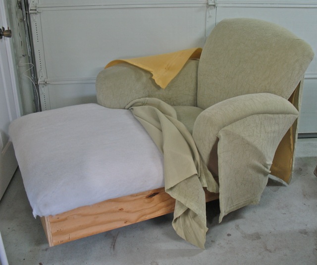 removing the upholstery from chaise